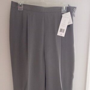 'JOSEPHINE CHAUS' Mid Gray Silk Pant Size 14 NWT